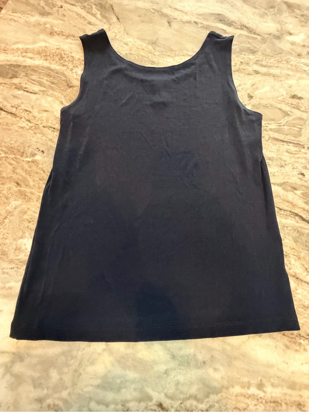 Travelers by Chico’s Navy Stretch Tank Top Size 1 Travel Knit Sleeveless medium
